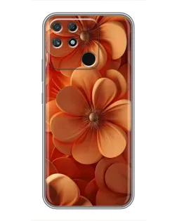 Чохол для Realme NARZO 50A з картинкою «Помаранчева макро квітка»