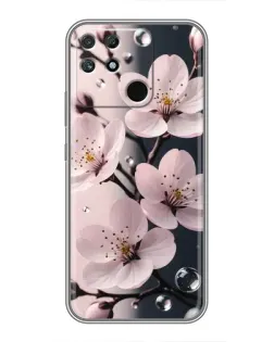 Чохол для Realme NARZO 50A з картинкою «Ніжня сакура та краплі»