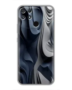 Чехол для Realme NARZO 50A с картинкой «Объемные синие складки» Чехол для Realme NARZO 50A с картинкой «Объемные синие складки»