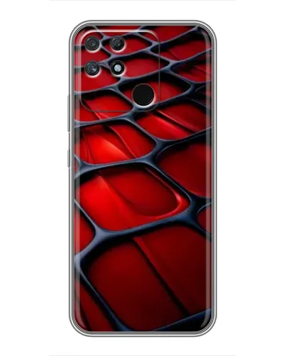 Чехол для Realme NARZO 50A с картинкой «Красная глянцевая сетка» Чехол для Realme NARZO 50A с картинкой «Красная глянцевая сетка»