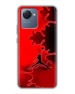 Чехол для Realme NARZO 50i Prime с картинкой «Jordan Red Smoke» Чехол для Realme NARZO 50i Prime с картинкой «Jordan Red Smoke»