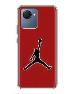 Чехол для Realme NARZO 50i Prime с картинкой «Jordan Red Back» Чехол для Realme NARZO 50i Prime с картинкой «Jordan Red Back»