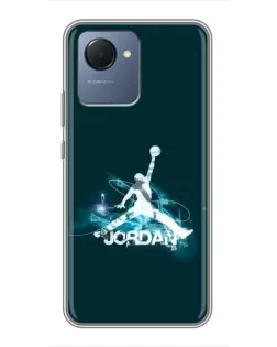 Чехол для Realme NARZO 50i Prime с картинкой «Jordan Blue Fire» Чехол для Realme NARZO 50i Prime с картинкой «Jordan Blue Fire»