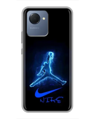 Чехол для Realme NARZO 50i Prime с картинкой «Jordan Neon Blue»