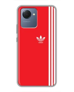 Чохол для Realme NARZO 50i Prime з картинкою «Червоний мінімалізм Adidas»