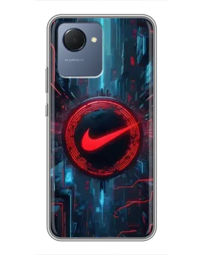 Чехол для Realme NARZO 50i Prime с картинкой «Техногенный стиль Nike» Чехол для Realme NARZO 50i Prime с картинкой «Техногенный стиль Nike»