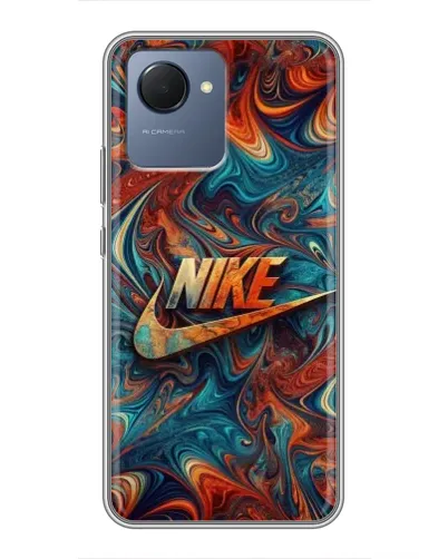 Чехол для Realme NARZO 50i Prime с картинкой «Nike в абстракции» Чехол для Realme NARZO 50i Prime с картинкой «Nike в абстракции»