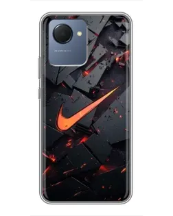 Чехол для Realme NARZO 50i Prime с картинкой «Nike — эффект разломов» Чехол для Realme NARZO 50i Prime с картинкой «Nike — эффект разломов»