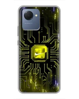 Чехол для Realme NARZO 50i Prime с картинкой «Nike — золотая искра» Чехол для Realme NARZO 50i Prime с картинкой «Nike — золотая искра»