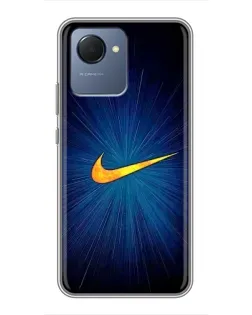 Чехол для Realme NARZO 50i Prime с картинкой «Синий пульс Nike» Чехол для Realme NARZO 50i Prime с картинкой «Синий пульс Nike»