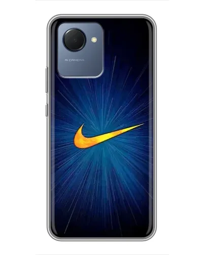 Чехол для Realme NARZO 50i Prime с картинкой «Синий пульс Nike» Чехол для Realme NARZO 50i Prime с картинкой «Синий пульс Nike»