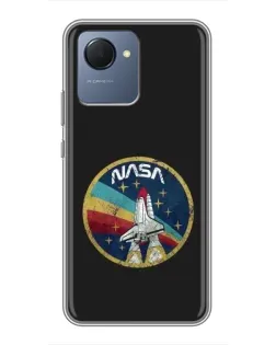 Чехол для Realme NARZO 50i Prime с картинкой «NASA — эмблема миссии»