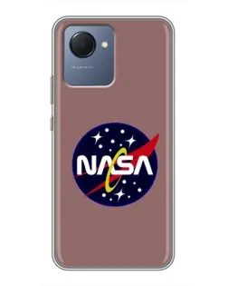 Чехол для Realme NARZO 50i Prime с картинкой «NASA — ретро космос» Чехол для Realme NARZO 50i Prime с картинкой «NASA — ретро космос»