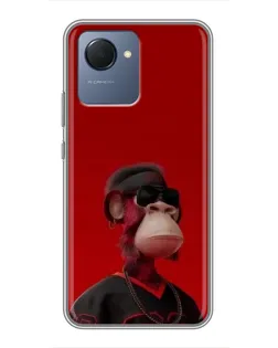 Чехол для Realme NARZO 50i Prime с картинкой «Bored Ape в красном» Чехол для Realme NARZO 50i Prime с картинкой «Bored Ape в красном»
