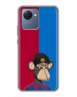 Чехол для Realme NARZO 50i Prime с картинкой «Bored Ape — фанат Барсы» Чехол для Realme NARZO 50i Prime с картинкой «Bored Ape — фанат Барсы»