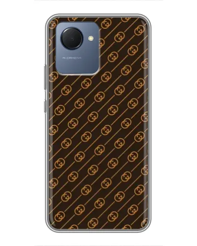 Чехол для Realme NARZO 50i Prime с картинкой «Gucci — золотые диагонали» Чехол для Realme NARZO 50i Prime с картинкой «Gucci — золотые диагонали»