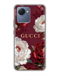 Чехол для Realme NARZO 50i Prime с картинкой «Gucci — бордовые розы» Чехол для Realme NARZO 50i Prime с картинкой «Gucci — бордовые розы»