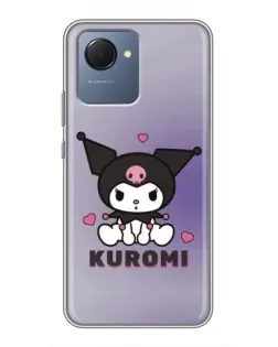 Чохол для Realme NARZO 50i Prime з картинкою «Kuromi — фіолетовий арт»