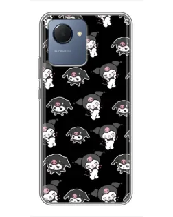 Чохол для Realme NARZO 50i Prime з картинкою «Чорний паттерн Kuromi»