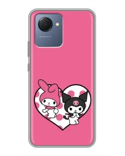 Чохол для Realme NARZO 50i Prime з картинкою «Kuromi та My Melody»
