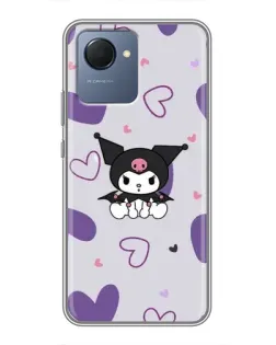 Чохол для Realme NARZO 50i Prime з картинкою «Kuromi та лавандові серця»