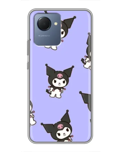 Чохол для Realme NARZO 50i Prime з картинкою «Паттерн з Kuromi» Чохол для Realme NARZO 50i Prime з картинкою «Паттерн з Kuromi»