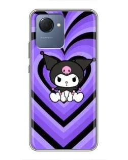 Чохол для Realme NARZO 50i Prime з картинкою «Kuromi та фіолетові серця»
