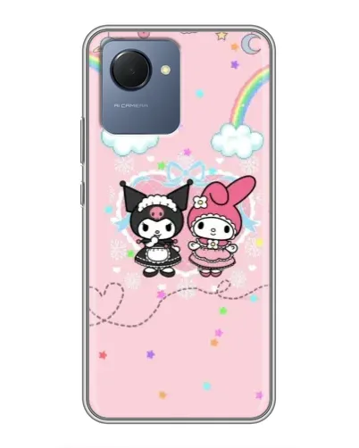 Чохол для Realme NARZO 50i Prime з картинкою «My Melody та Kuromi» Чохол для Realme NARZO 50i Prime з картинкою «My Melody та Kuromi»