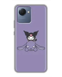 Чохол для Realme NARZO 50i Prime з картинкою «Kuromi на ліловому фоні»