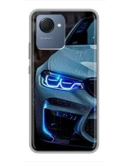 Чохол для Realme NARZO 50i Prime з картинкою «Погляд BMW з синіми фарами»