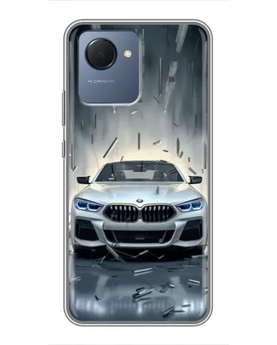 Чехол для Realme NARZO 50i Prime с картинкой «BMW в свете фар»