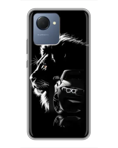 Чехол для Realme NARZO 50i Prime с картинкой «BMW и лев»