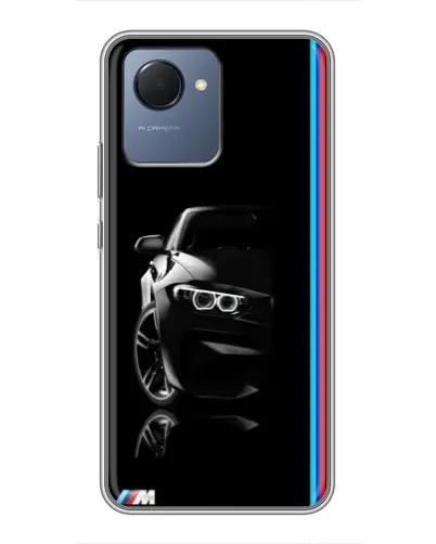 Чехол для Realme NARZO 50i Prime с картинкой «Силуэт BMW в темноте»