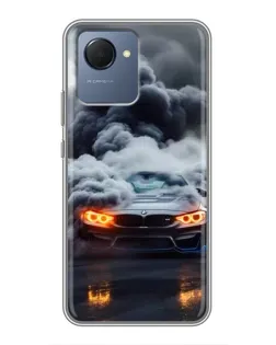Чохол для Realme NARZO 50i Prime з картинкою «BMW у диму»