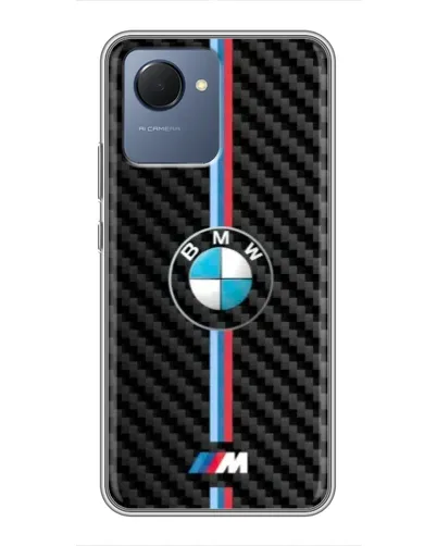 Чехол для Realme NARZO 50i Prime с картинкой «Эмблема BMW и карбон»