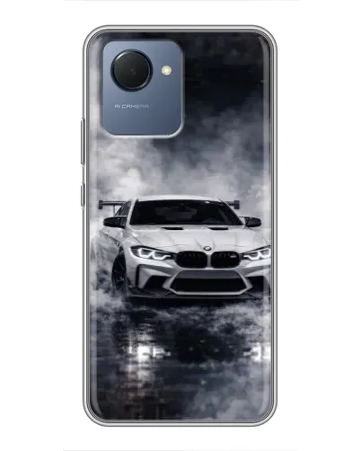 Чехол для Realme NARZO 50i Prime с картинкой «BMW сквозь туман»