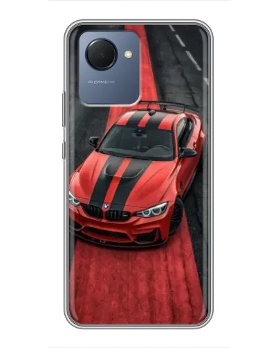 Чехол для Realme NARZO 50i Prime с картинкой «BMW на красной дорожке»