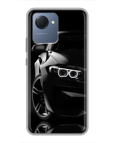 Чехол для Realme NARZO 50i Prime с картинкой «Черная BMW — профиль» Чехол для Realme NARZO 50i Prime с картинкой «Черная BMW — профиль»