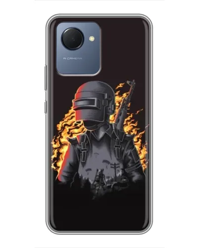Чохол для Realme NARZO 50i Prime з картинкою «PUBG — вогняний силует» Чохол для Realme NARZO 50i Prime з картинкою «PUBG — вогняний силует»