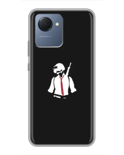 Чохол для Realme NARZO 50i Prime з картинкою «PUBG — силует воїна» Чохол для Realme NARZO 50i Prime з картинкою «PUBG — силует воїна»