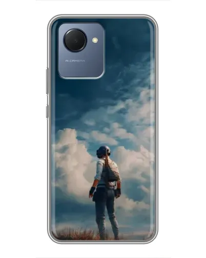 Чохол для Realme NARZO 50i Prime з картинкою «Герой PUBG на скелі» Чохол для Realme NARZO 50i Prime з картинкою «Герой PUBG на скелі»