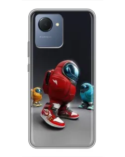 Чехол для Realme NARZO 50i Prime с картинкой «Among Us — 3D стиль»