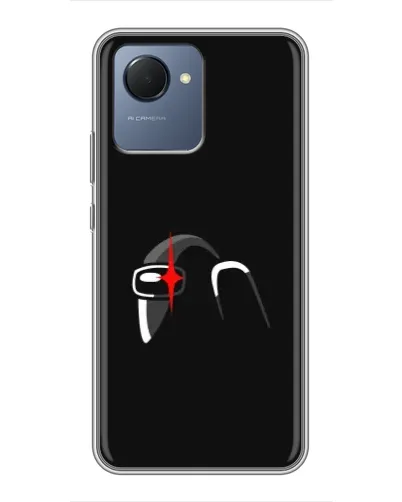 Чехол для Realme NARZO 50i Prime с картинкой «Among Us шлем»