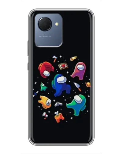 Чехол для Realme NARZO 50i Prime с картинкой «Among Us космос»