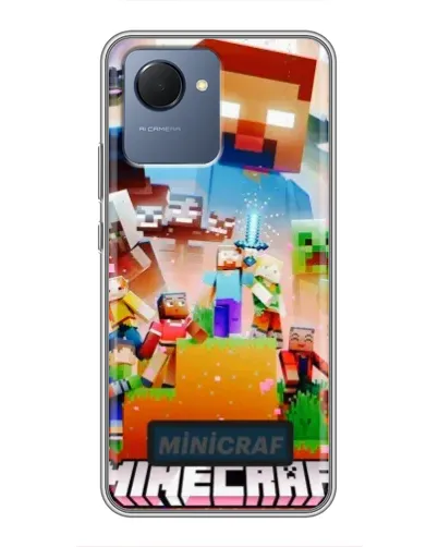 Чехол для Realme NARZO 50i Prime с картинкой «Minecraft герои игры»