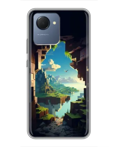 Чехол для Realme NARZO 50i Prime с картинкой «Вид из пещеры»