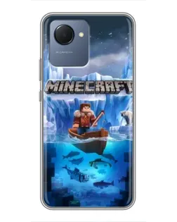 Чехол для Realme NARZO 50i Prime с картинкой «Minecraft ледяной мир» Чехол для Realme NARZO 50i Prime с картинкой «Minecraft ледяной мир»