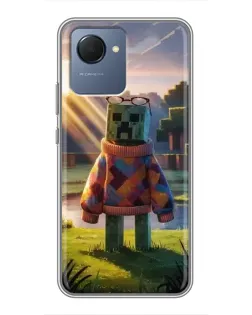 Чехол для Realme NARZO 50i Prime с картинкой «Крипер в свитере» Чехол для Realme NARZO 50i Prime с картинкой «Крипер в свитере»