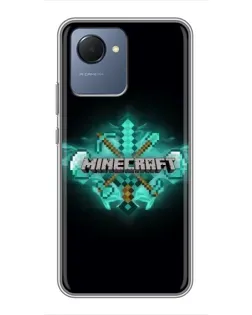 Чехол для Realme NARZO 50i Prime с картинкой «Minecraft Diamond лого» Чехол для Realme NARZO 50i Prime с картинкой «Minecraft Diamond лого»