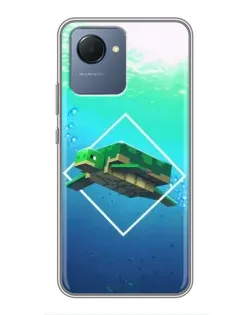 Чехол для Realme NARZO 50i Prime с картинкой «Черепаха Minecraft» Чехол для Realme NARZO 50i Prime с картинкой «Черепаха Minecraft»